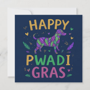 Carte Joyeux pawdi Mardi gras