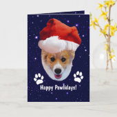 Carte Joyeux Pawlidays Deep Space Christmas (Fleur jaune)