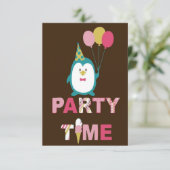 Carte Joyeux Penguin d'anniversaire (Debout devant)