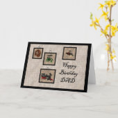 Carte Joyeux PÈRE d'anniversaire (Fleur jaune)