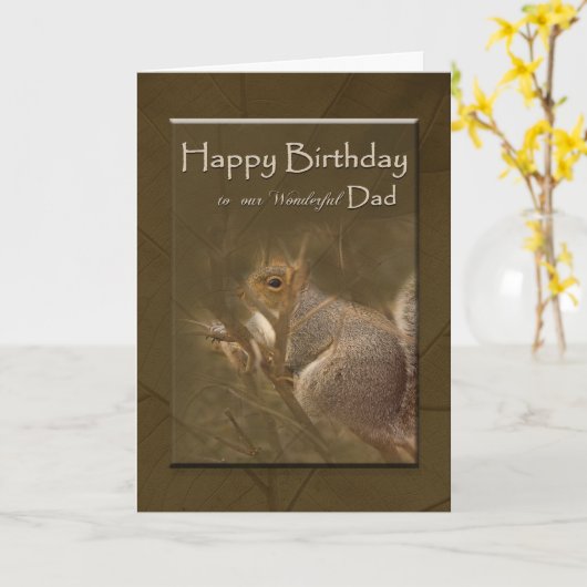 Carte Joyeux père d'anniversaire (Fleur jaune)