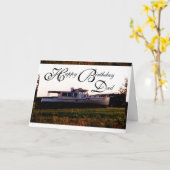 Carte Joyeux père d'anniversaire (Fleur jaune)