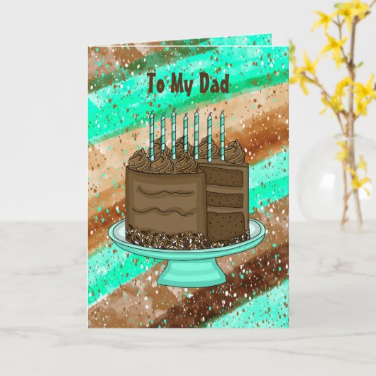 Carte Joyeux père d'anniversaire (Fleur jaune)