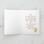 Carte Joyeux père d'anniversaire de fille (Intérieur)