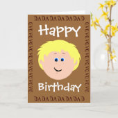 Carte Joyeux père d'anniversaire de fille (Fleur jaune)