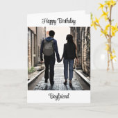 Carte Joyeux petit ami d'anniversaire | Mains de retenue (Fleur jaune)