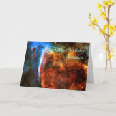 Carte Joyeux petit-fils d'anniversaire - Nebula de trou (Fleur jaune)