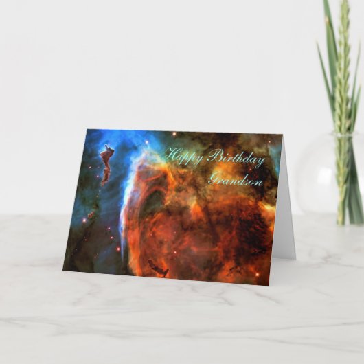 Carte Joyeux petit-fils d'anniversaire - Nebula de trou (Devant)