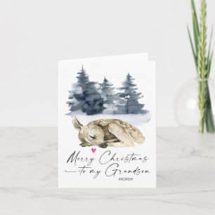 Carte Joyeux petit-fils de Noël de grands-parents