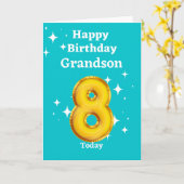 Carte Joyeux petit-fils du 8e anniversaire (Fleur jaune)