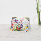 Carte Joyeux petit lapin 1, Pâques (Devant)