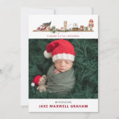 Carte Joyeux petit Noël | Annonce de naissance (Devant)
