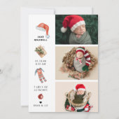 Carte Joyeux petit Noël | Annonce de naissance (Dos)