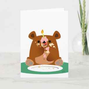 Carte Joyeux petit ours d'anniversaire !