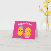 Carte Joyeux petits de Pâques (Fleur jaune)