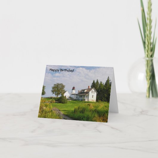 Carte Joyeux phare d'anniversaire (Devant)