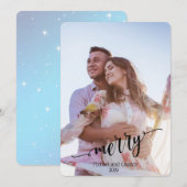 Carte Joyeux - Photo contemporaine de Noël (Devant / Derrière)