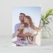 Carte Joyeux - Photo contemporaine de Noël (Debout devant)