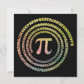 Carte Joyeux Pi Day Funny School Math Spiral Texte (Devant)