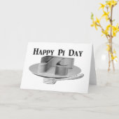Carte Joyeux Pi Day - Pi on a Silver Platter (Fleur jaune)