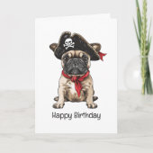 Carte Joyeux Pirate d'Anniversaire (Devant)