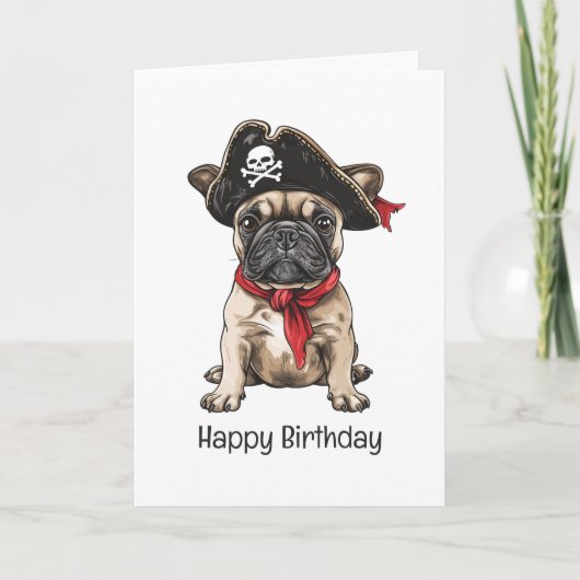 Carte Joyeux Pirate d'Anniversaire (Devant)