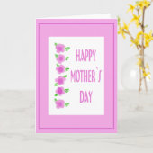 Carte Joyeux poème de jour des mères et fleurs (Fleur jaune)