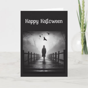 Carte Joyeux poème Halloween Edgar Allan Poe Raven