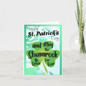 Carte Joyeux poème irlandais Jour de la Saint Patrick (Devant)