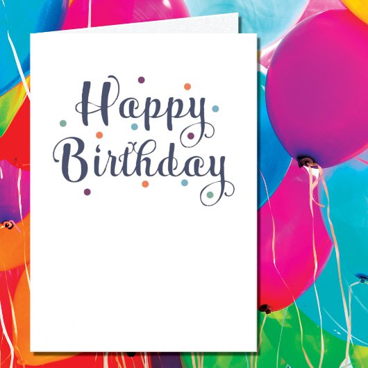 Carte Joyeux point d'anniversaire Multicolor