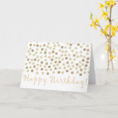 Carte Joyeux point Polka d'anniversaire (Fleur jaune)