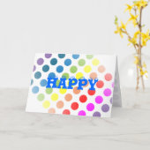 Carte Joyeux Pois d'anniversaire (Fleur jaune)