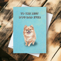 Joyeux Pomeranian Meilleur Papa Chien de la Fête d