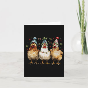 Carte Joyeux poulets de Noël Drôle poulet de Noël Mo