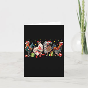 Carte Joyeux poulets de Noël Drôle poulet de Noël Mo