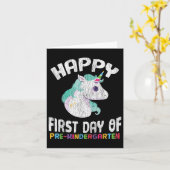 Carte Joyeux Pré-K Premier Jour De L'École Préscolaire D (Fleur jaune)