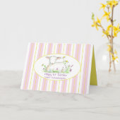 Carte Joyeux premier agneau de Pâques petite-fille (Fleur jaune)