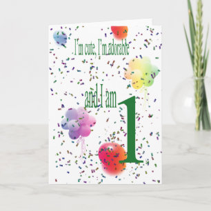 Carte Joyeux premier anniversaire