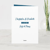 Carte Joyeux premier anniversaire ajouter photo bleu pêc (Dos)