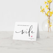 Carte Joyeux premier anniversaire comme ma femme du mari (Fleur jaune)