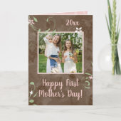 Carte Joyeux premier anniversaire de maman photo de pous (Devant)