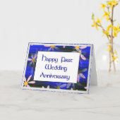 Carte Joyeux premier anniversaire de mariage (Fleur jaune)