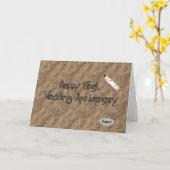 Carte Joyeux premier anniversaire de mariage (Fleur jaune)