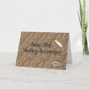 Carte Joyeux premier anniversaire de mariage