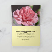 Carte Joyeux premier anniversaire de Mariage à ma femme (Intérieur)