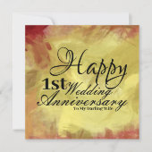 Carte Joyeux premier anniversaire de Mariage à ma femme (Devant)