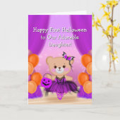 Carte Joyeux premier Halloween Ballerina fille (Fleur jaune)