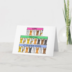 Carte Joyeux premier jour à votre nouvelle école