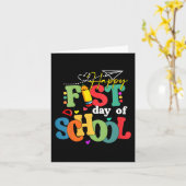 Carte Joyeux Premier Jour De L'École Retour À L'École En (Fleur jaune)