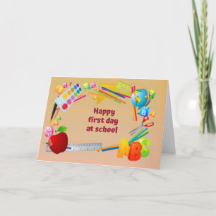 Carte Joyeux premier jour d'école